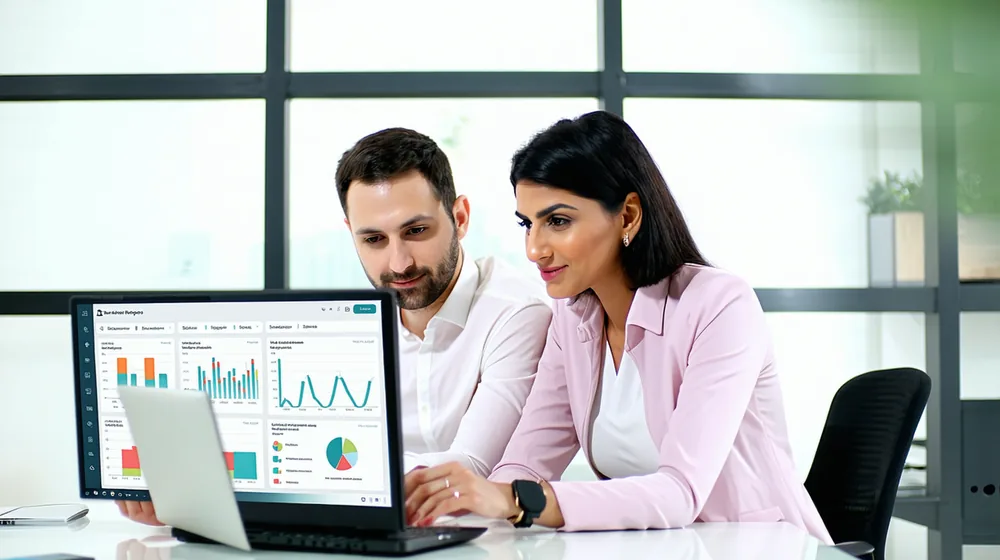 RevOps team reviewing workflow automation results in a modern office